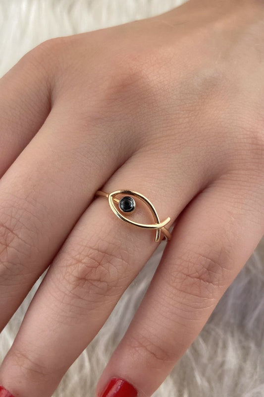 14ct Gold Fish Ring 1