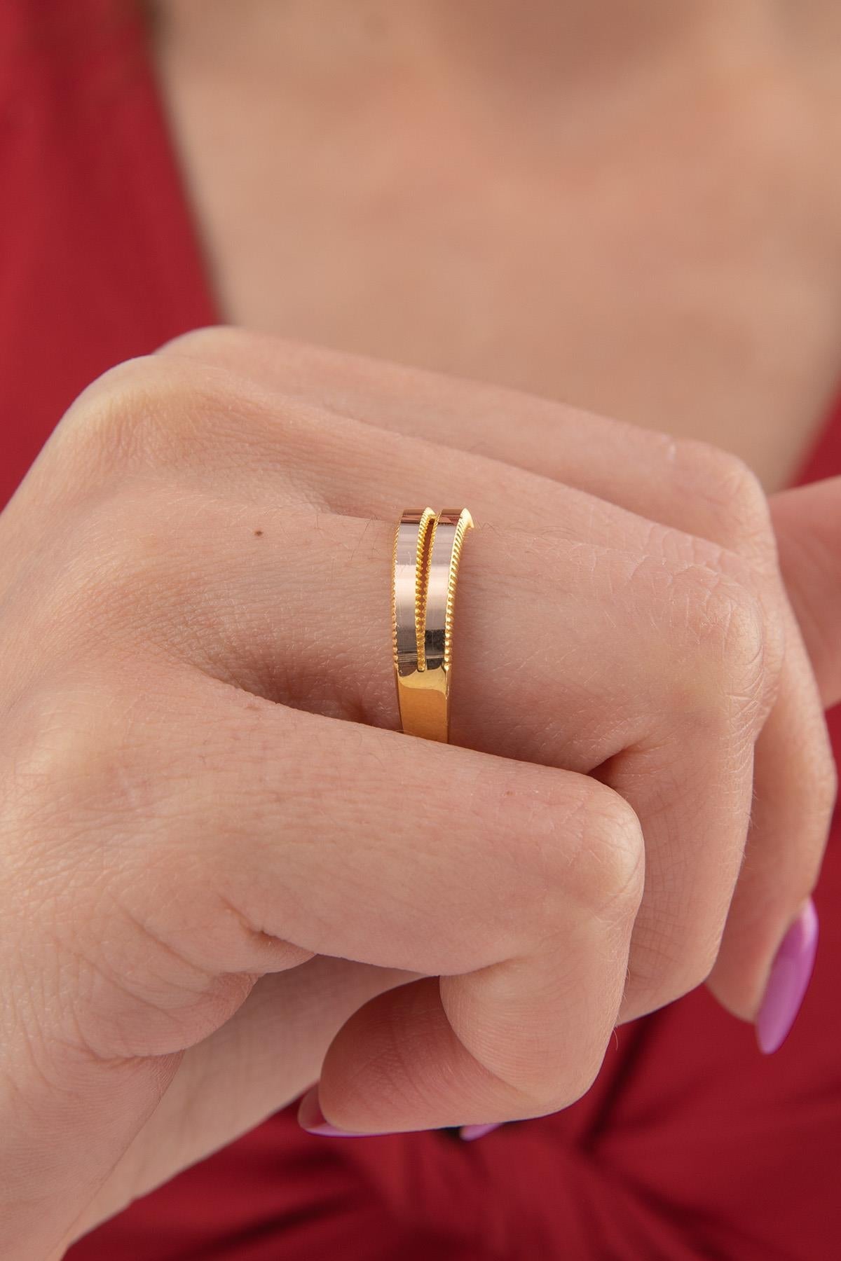 The Double Spiral 14K Ring
