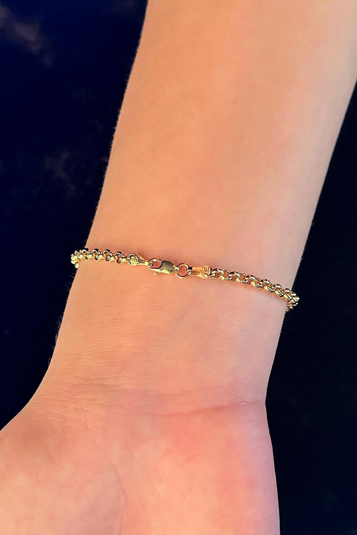 The Rolo Solid Gold 14K Rolo Bracelet