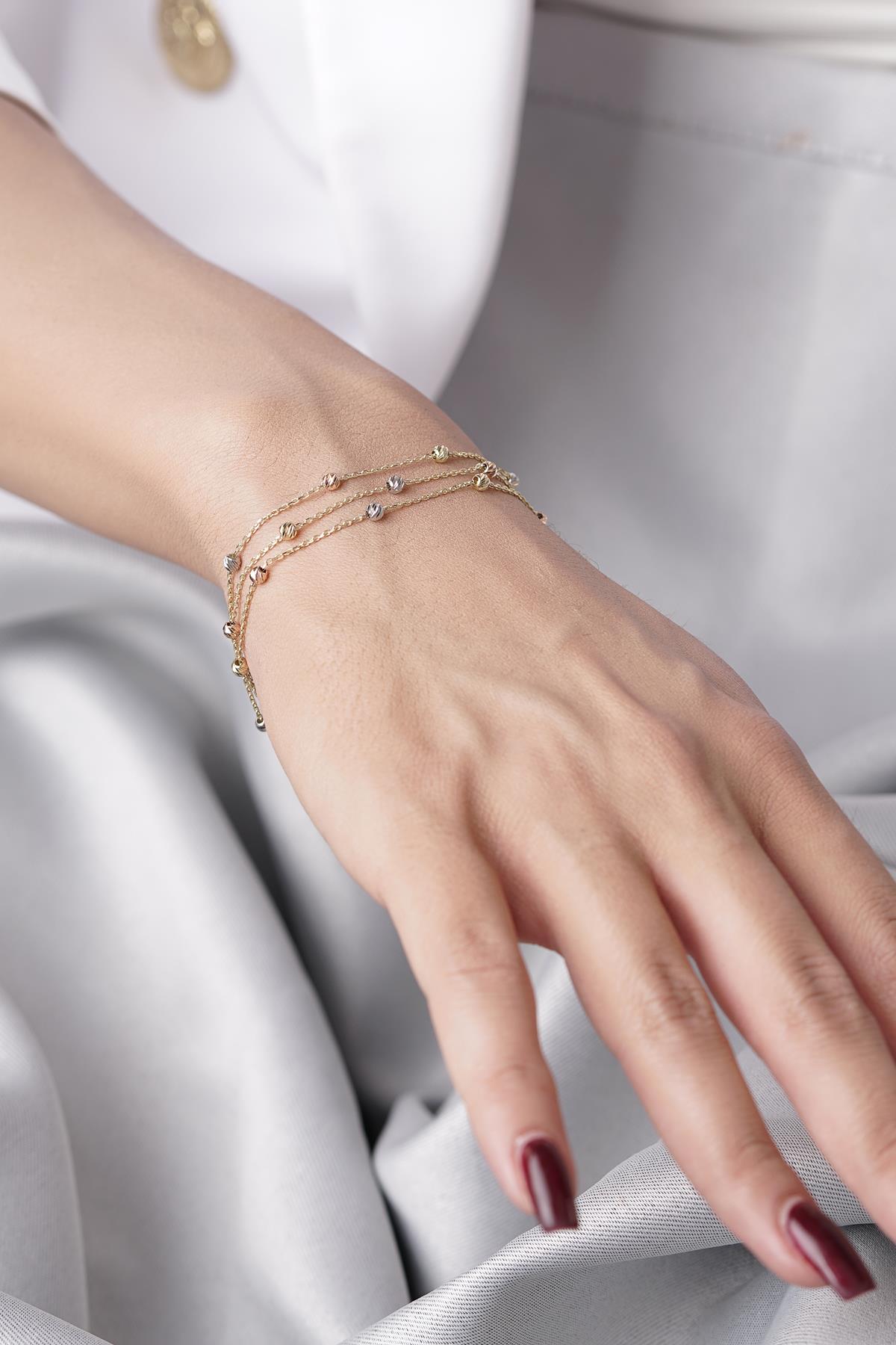 Triple Threat 14K Gold Dorica Bracelet