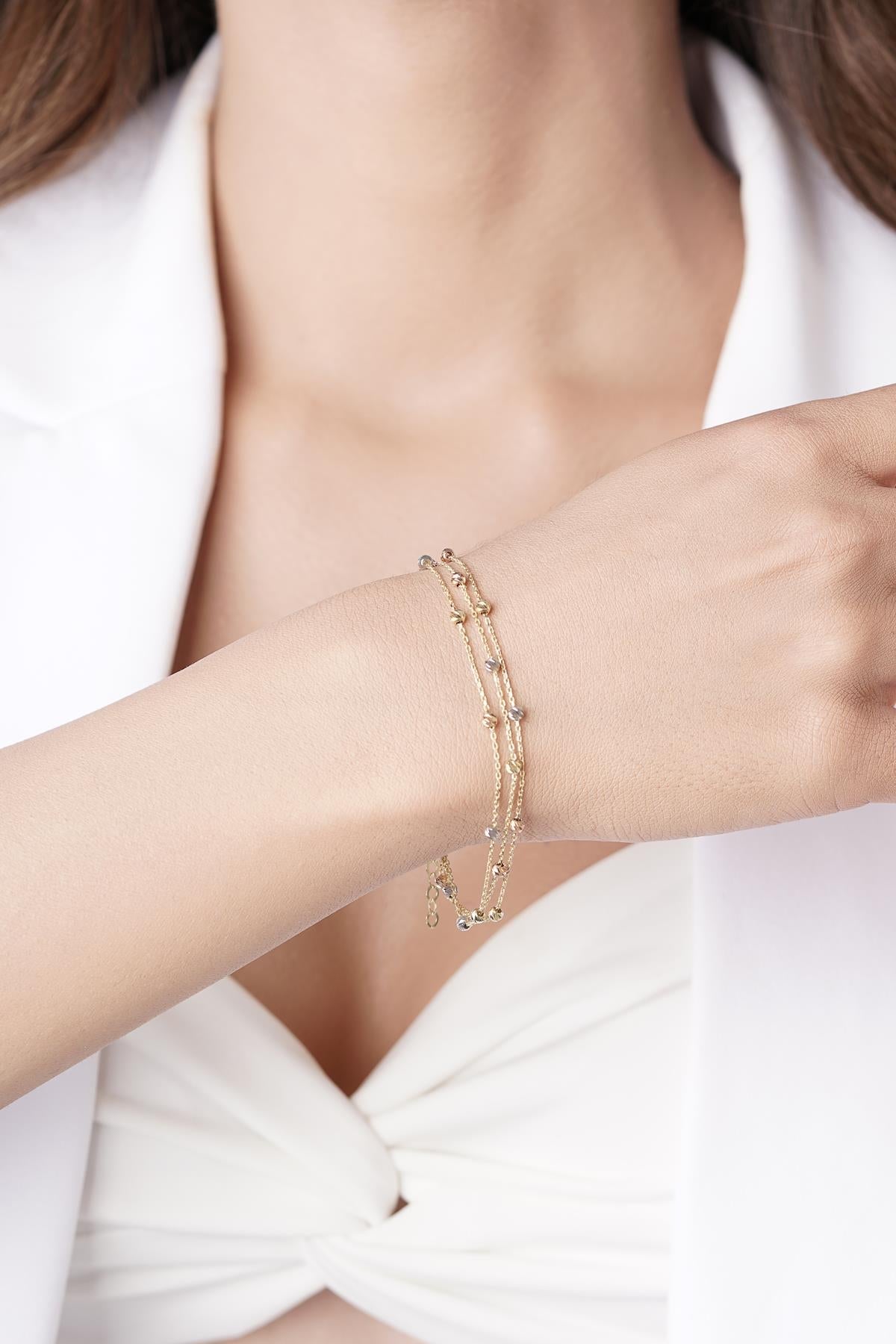 Triple Threat 14K Gold Dorica Bracelet