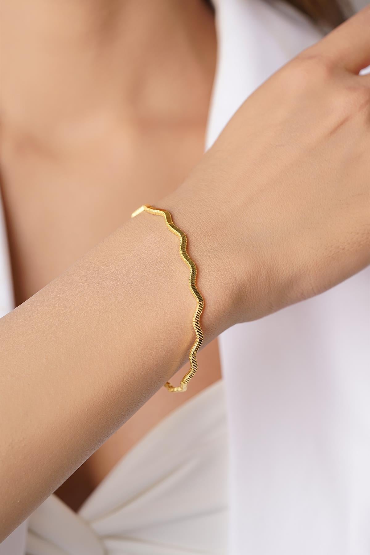 Zig&Zag 14K Gold Bracelet