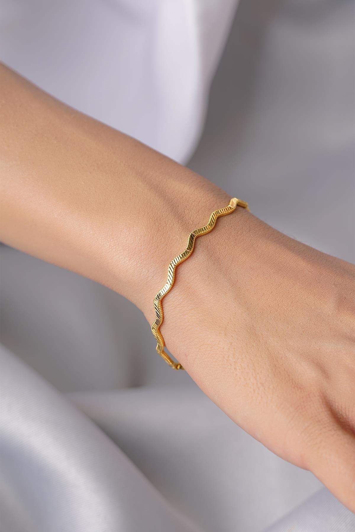 Zig&Zag 14K Gold Bracelet