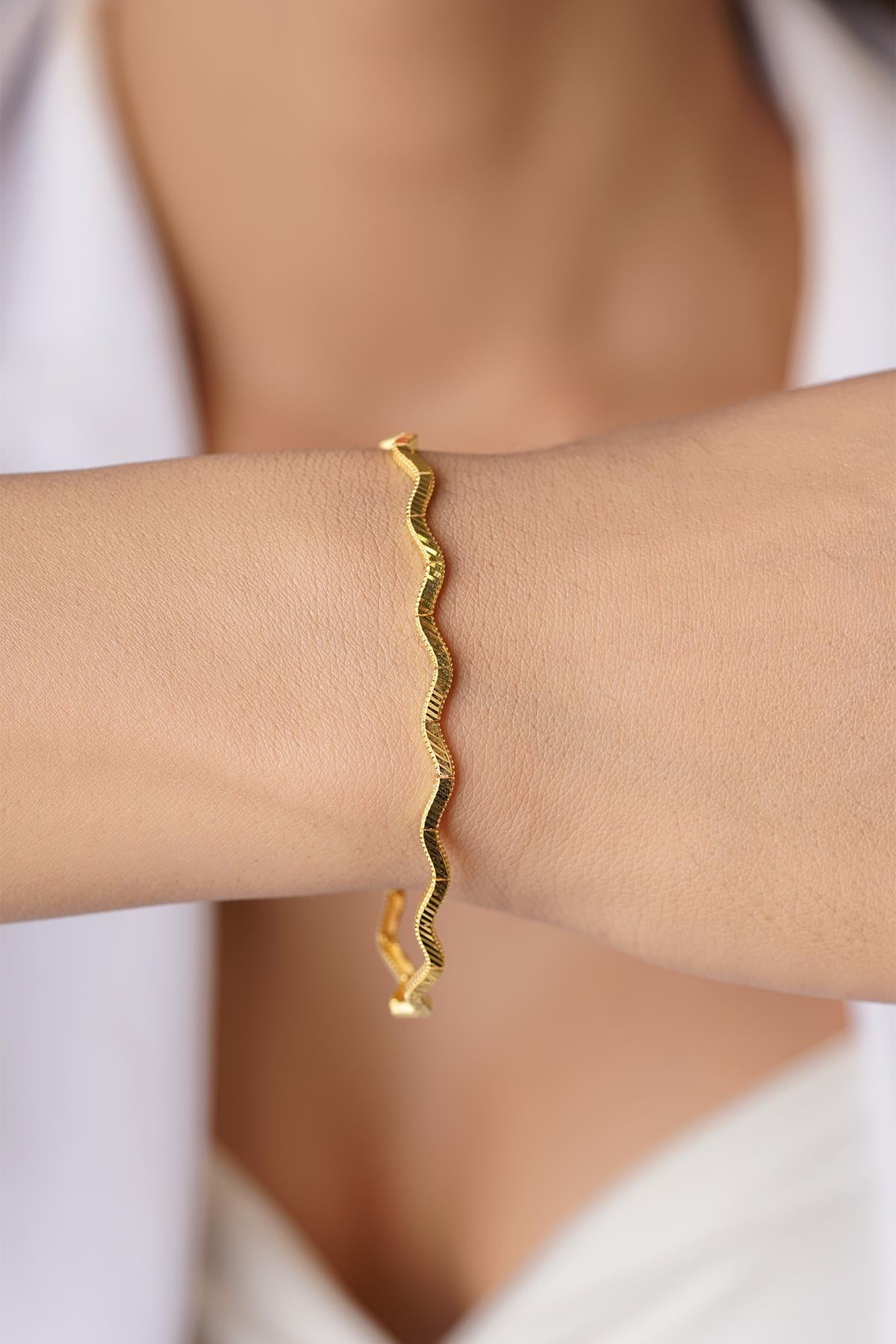 Zig&Zag 14K Gold Bracelet