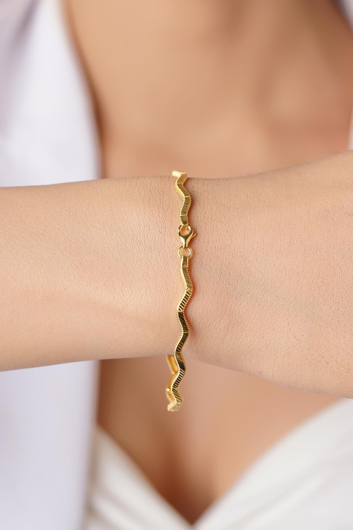 Zig&Zag 14K Gold Bracelet