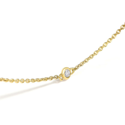 Jardín 14K Solid Gold Emerald & Diamond Station Necklace