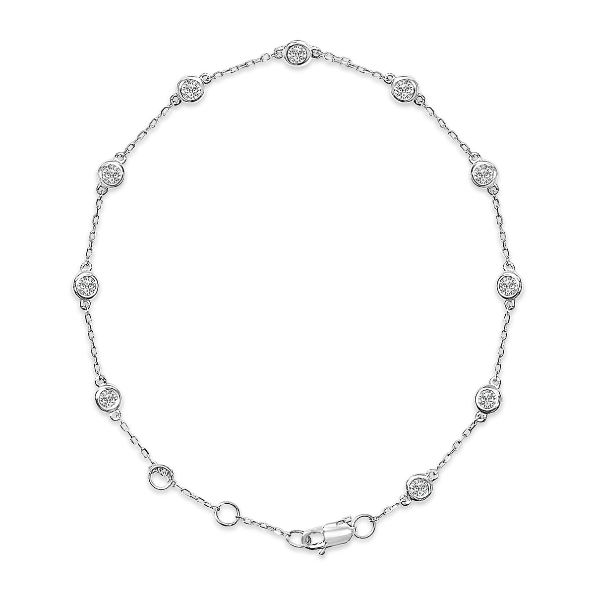 Constellation 14K Lab Diamond Gold Station Bracelet