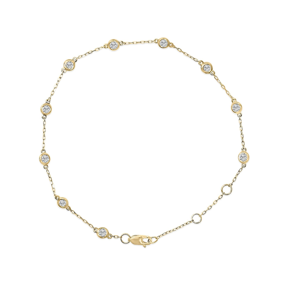 Constellation 14K Lab Diamond Gold Station Bracelet
