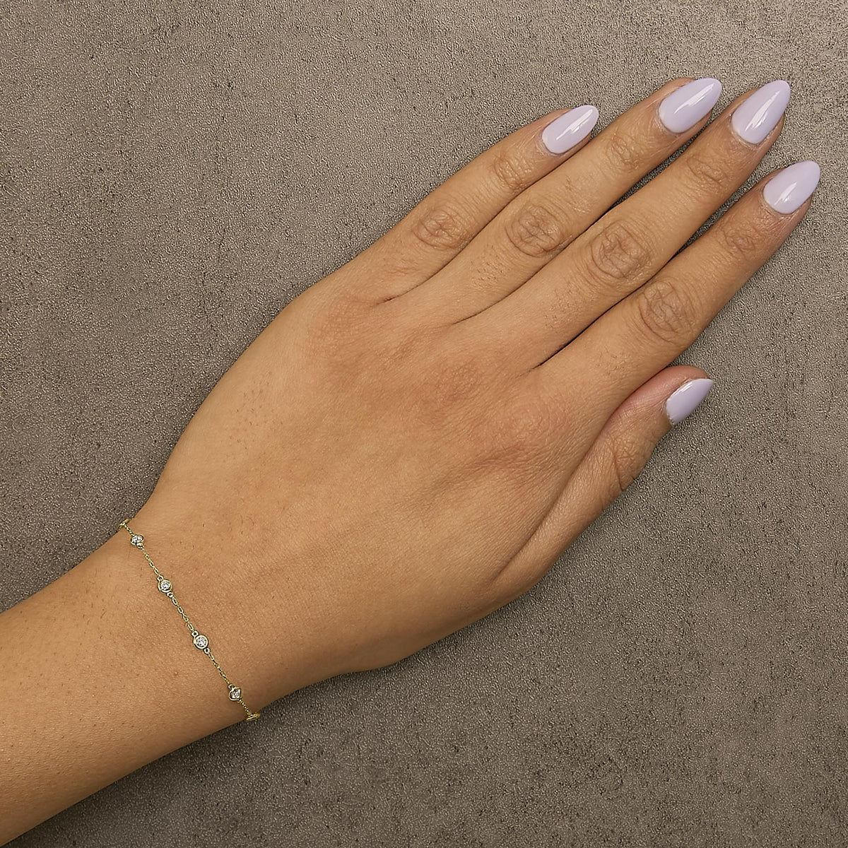 Constellation 14K Lab Diamond Gold Station Bracelet