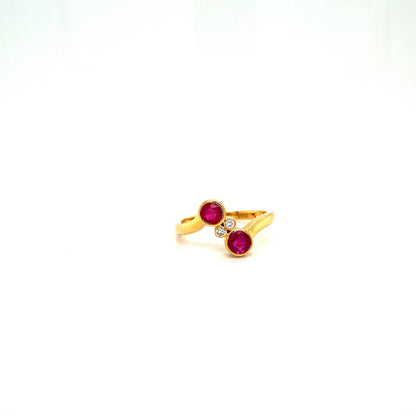 Ruby Affair - 18K Solid Yellow Gold Ring