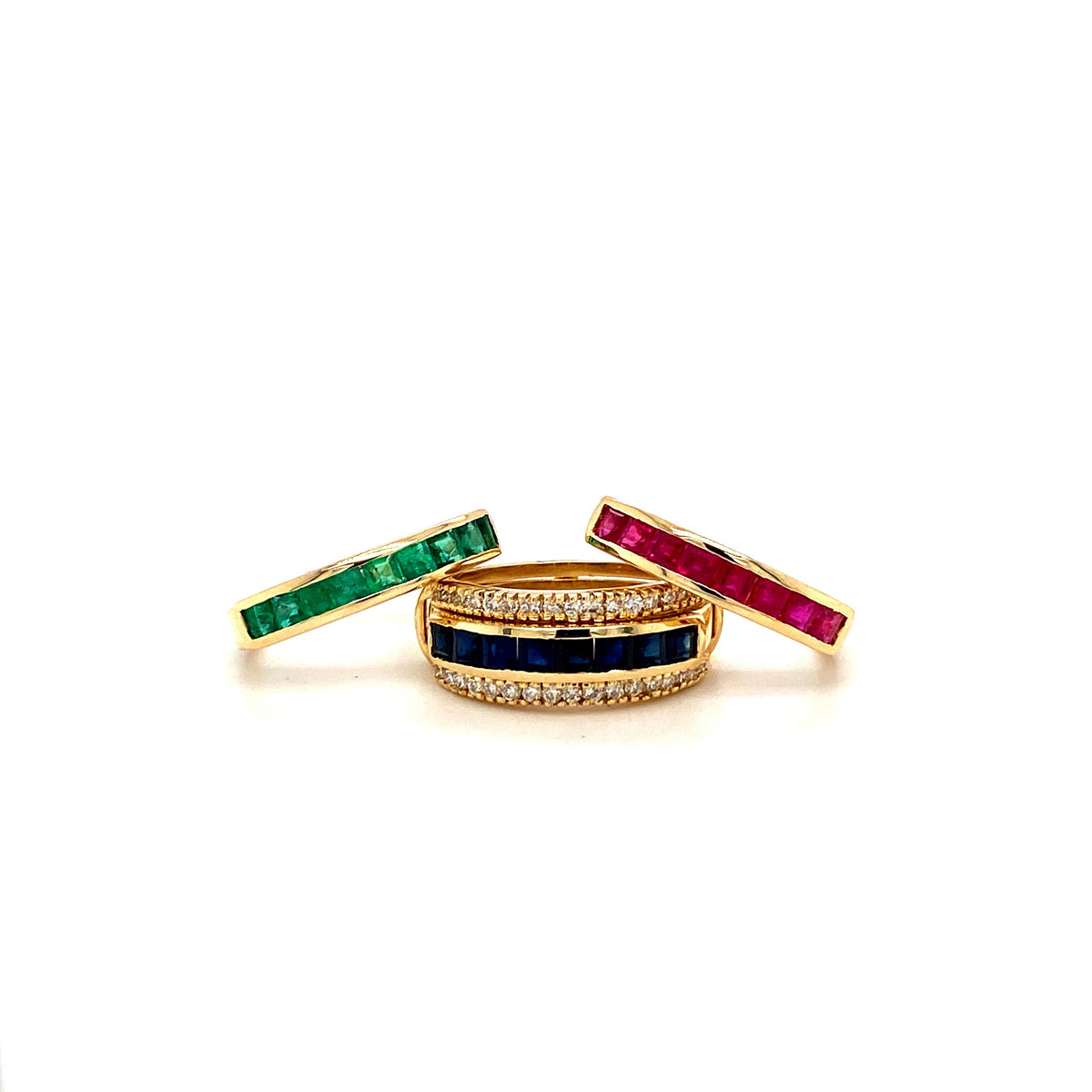 4Play - Ruby, Emerald & Sapphire Interchangeable 14K Gold Rings