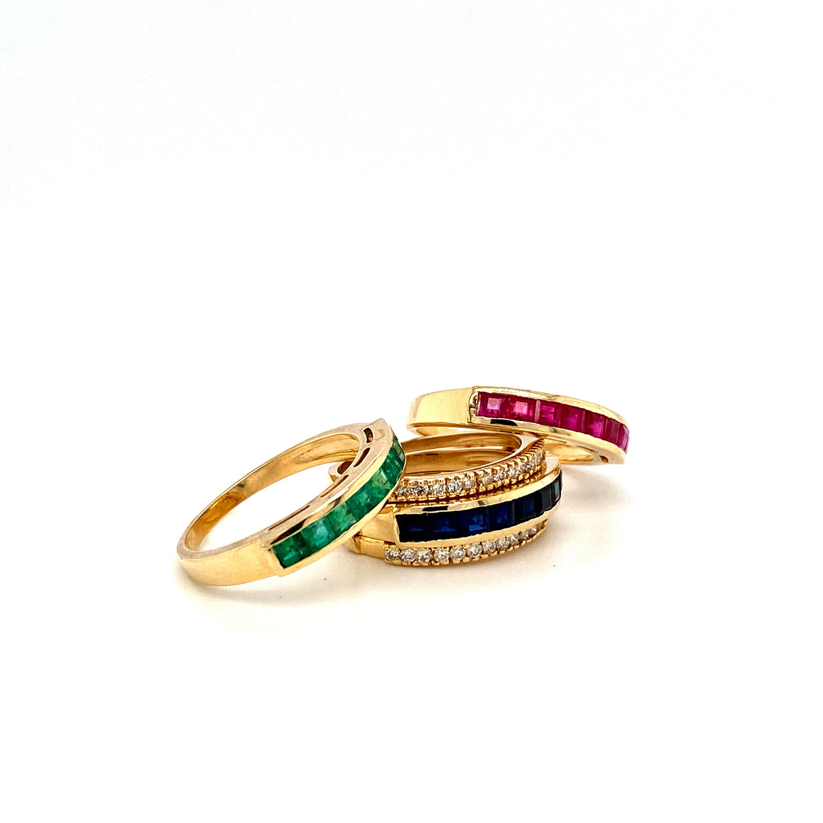 4Play - Ruby, Emerald & Sapphire Interchangeable 14K Gold Rings