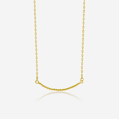 The Twist -14K Solid Gold Pendant Necklace