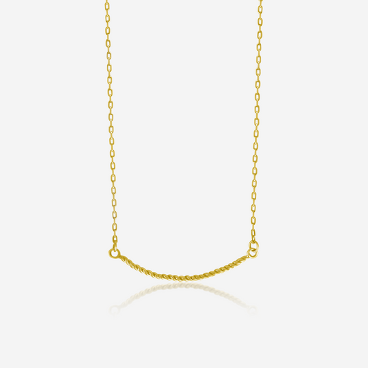 The Twist -14K Solid Gold Pendant Necklace