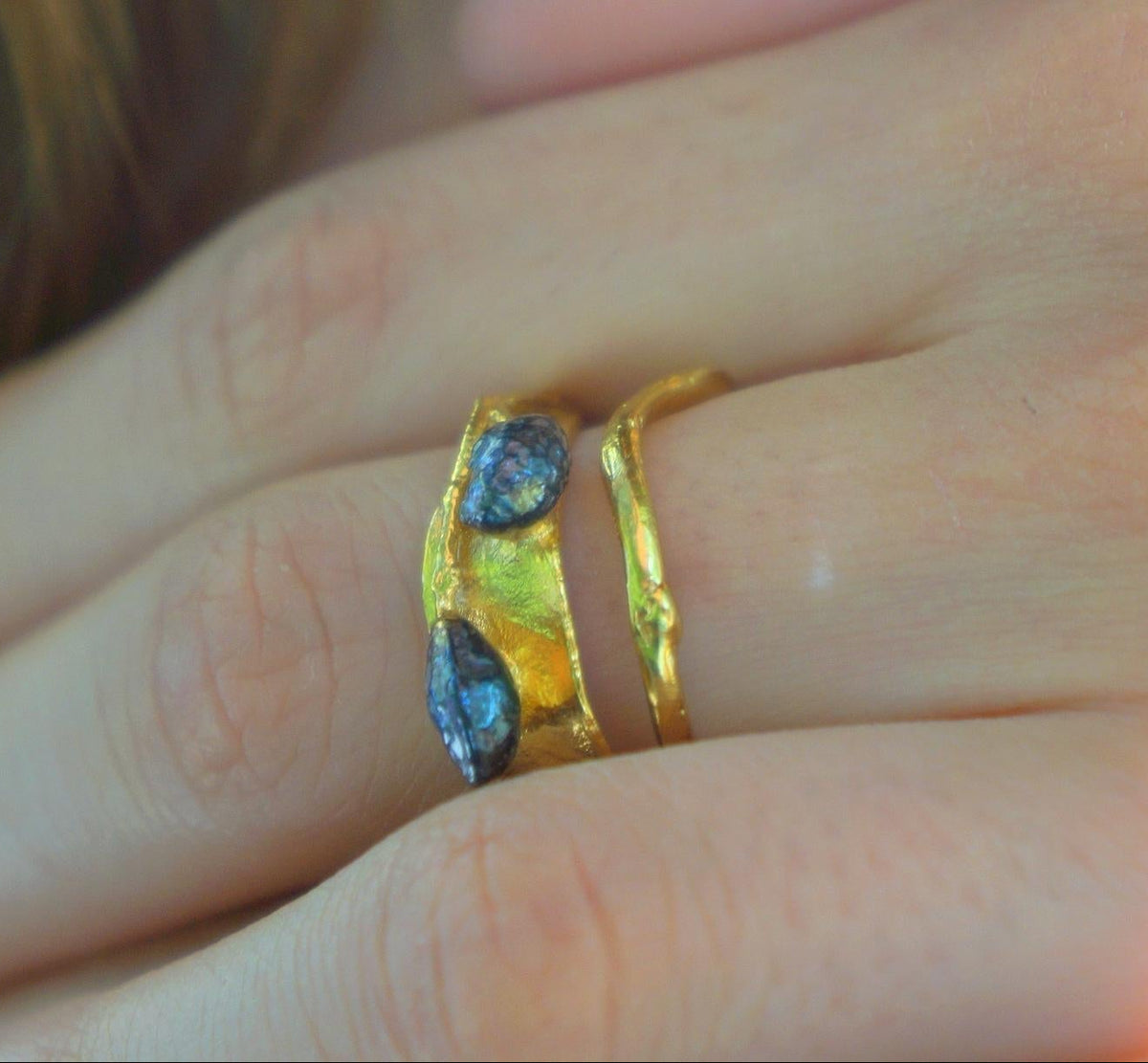 Oliveia Solid Gold Olive Leaf Ring