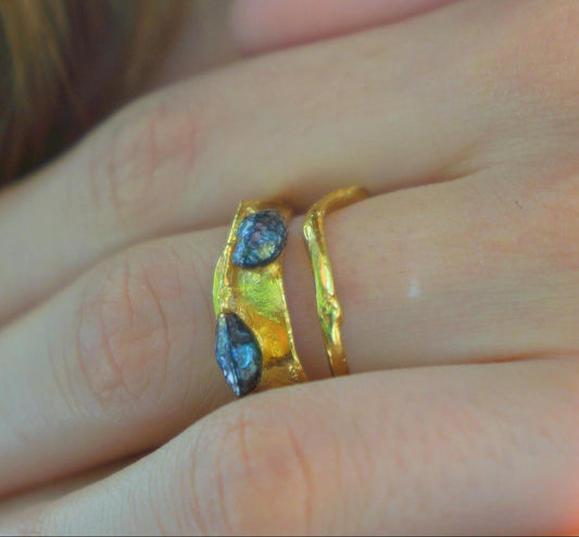 Oliveia Solid Gold Olive Leaf Ring