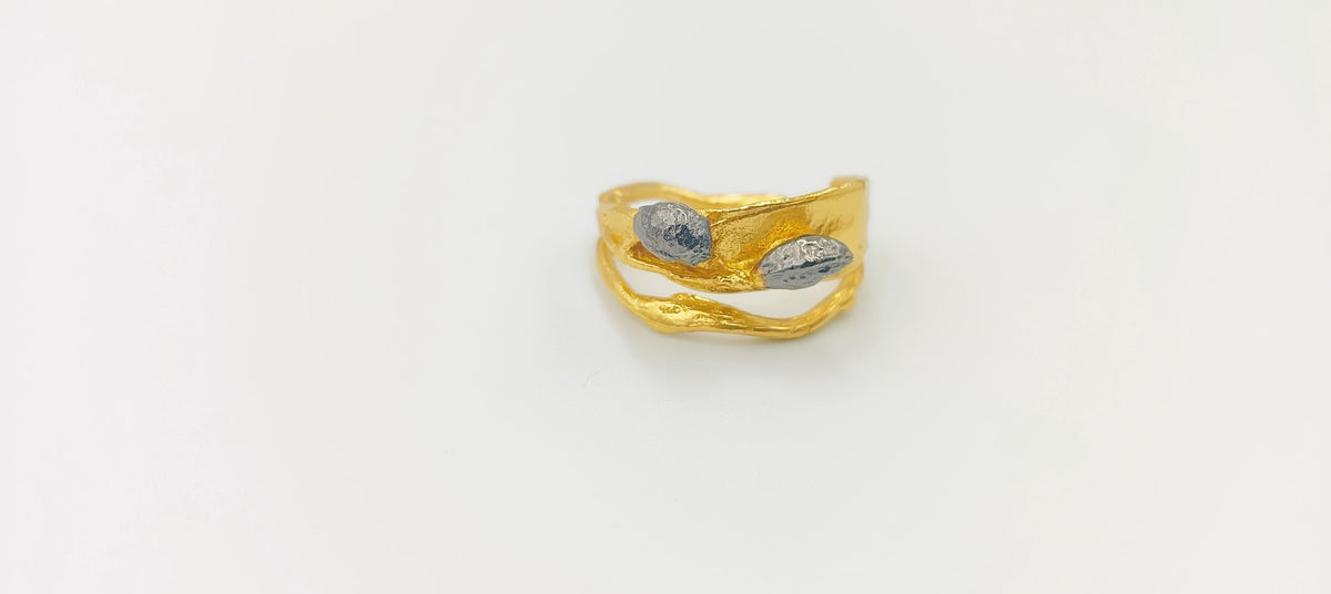 Oliveia Solid Gold Olive Leaf Ring