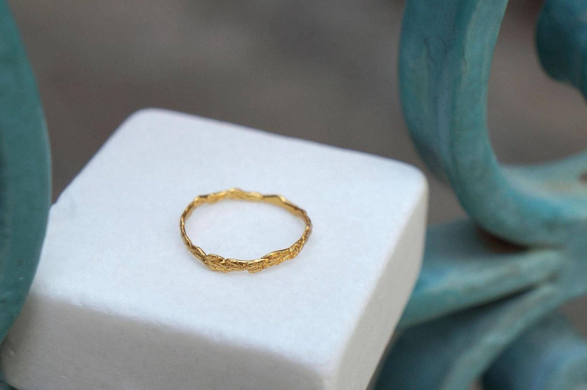Cypress Eternity Handmade Solid Gold Ring
