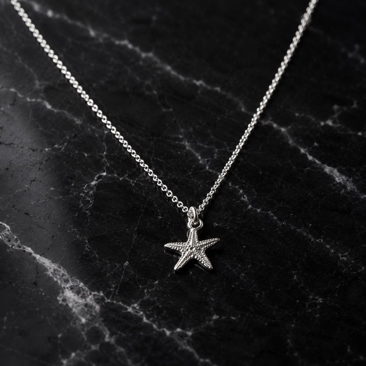 Solid Gold Starfish Pendant, Handmade Minimalist Jewelry, Ocean Pendant for Beach, Gift for Health and Longevity, Real Gold (9K, 14K, 18K)